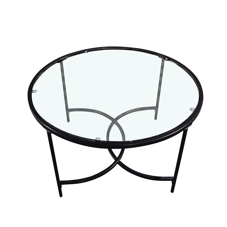 Contemporary Design Living Room Tempered Glass Coffee Table