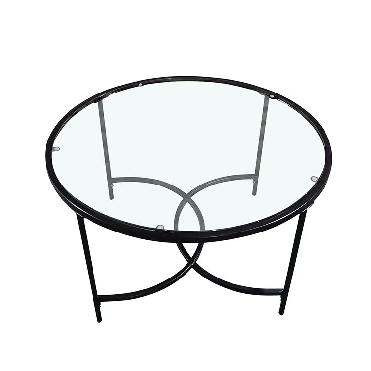 Contemporary Design Living Room Tempered Glass Coffee Table