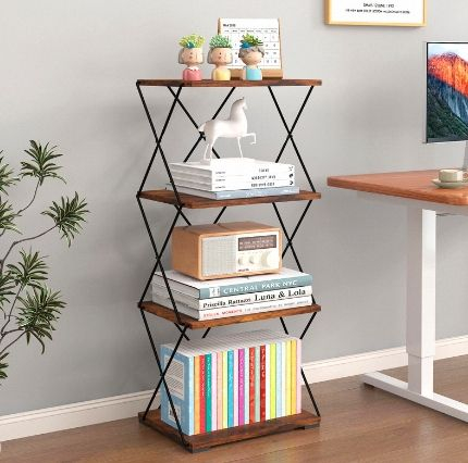 Modern Simple 5-Tier Wooden Storage Rack Painted For Home Kitchen Bathroom Food Organizer