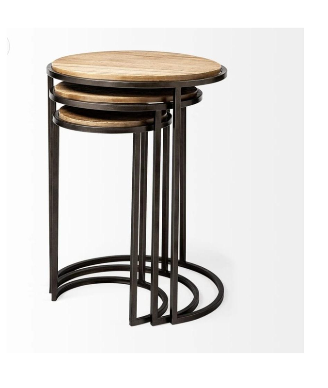 Unique Modern Eco-Friendly Handmade Wooden Side Table Natural Finish For Living Room