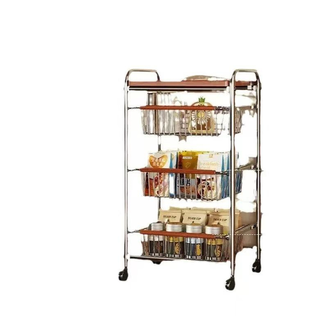 Vintage Metal 5-Tier Kitchen Storage Cart Detachable Fruit Vegetable Snack Rack 分享