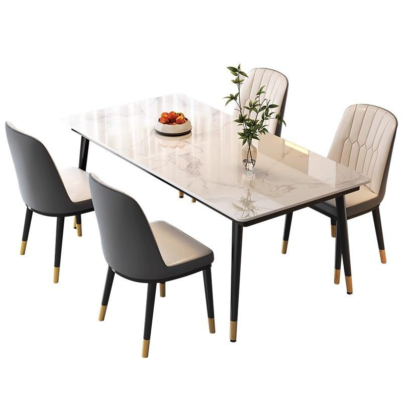 Modern Sintered Stone Dining Table Chair Set Stable Durable For Home