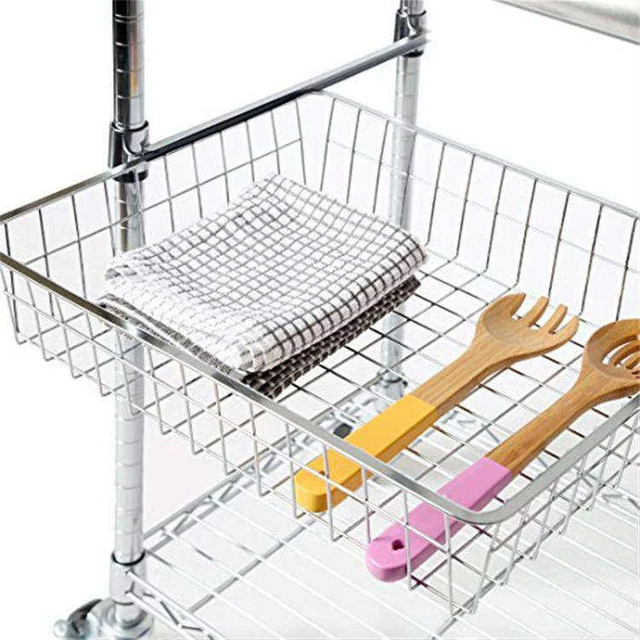 Commercial Stainless Steel Top Workbench Island Utility Cart Prep Station For Restaurant & Hotel Use