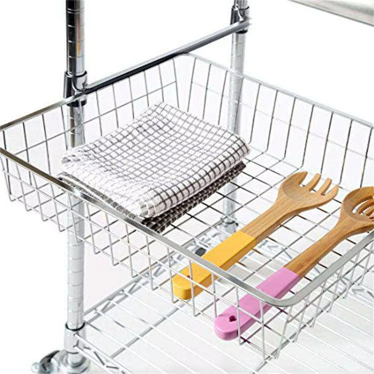 Commercial Stainless Steel Top Workbench Island Utility Cart Prep Station For Restaurant & Hotel Use