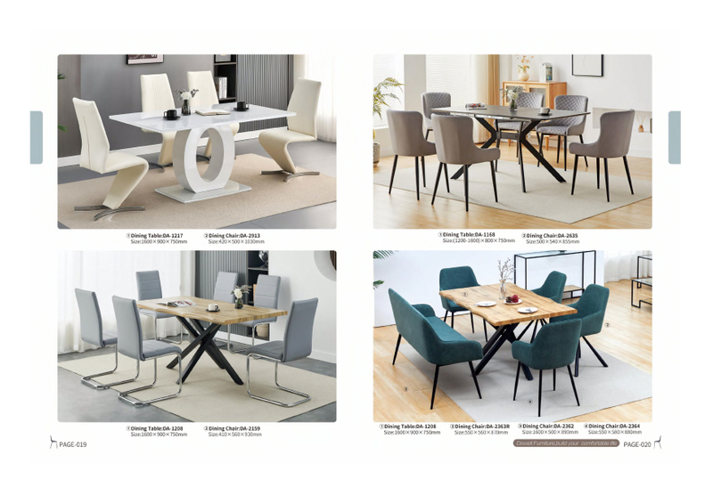Dining table and chairs
