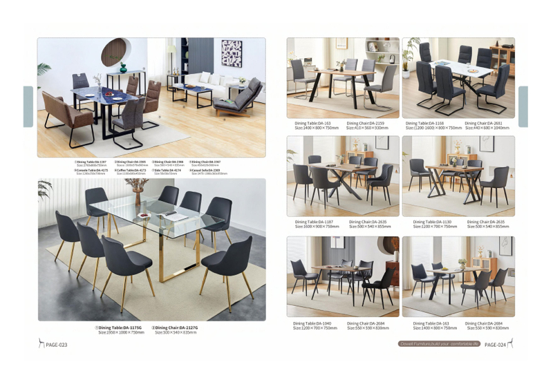Dining table and chairs