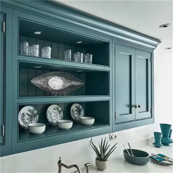 Entertainment Home MDF Board and Wood Veneer Covered with Black Polyester