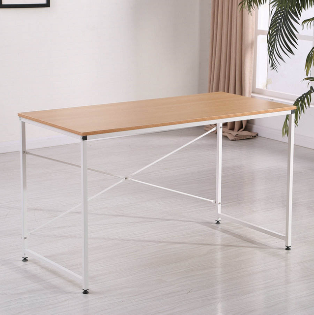 Metal & Wood Computer Desk for Home Office, Single Study Desk 分享