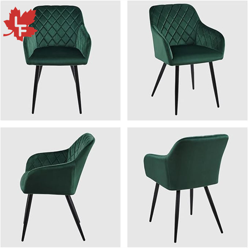 Modern Nordic Luxury Upholstered Fabric Coffee Chair For Kitchen Dining Room