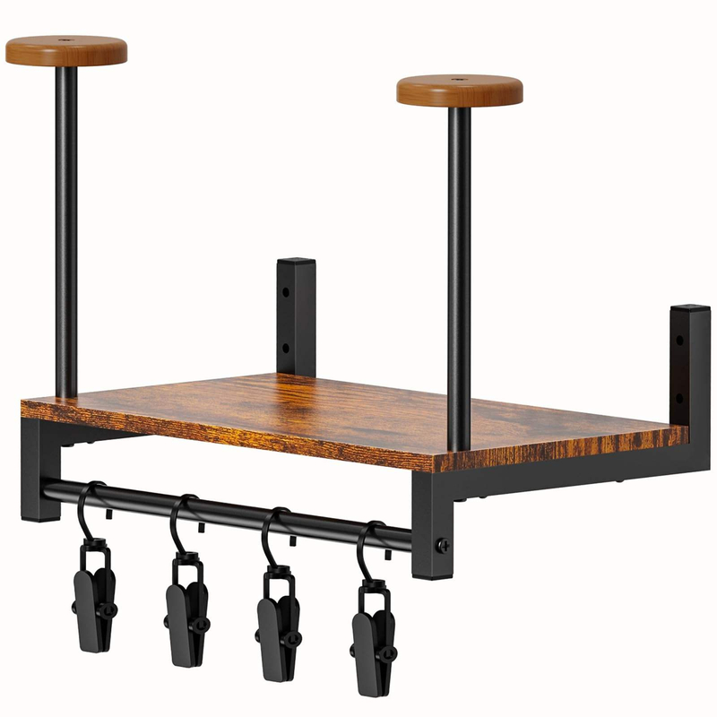 Rustic Wooden Helmet Holder Wall Mount & Desktop Stand For Motorcycle Helmet