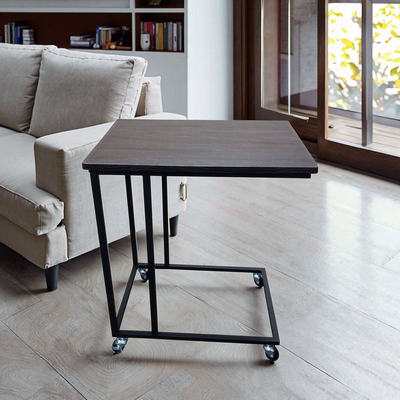 Handmade Metal C-Shaped Coffee Table Modern Side Table for Small Space Living Room 分享