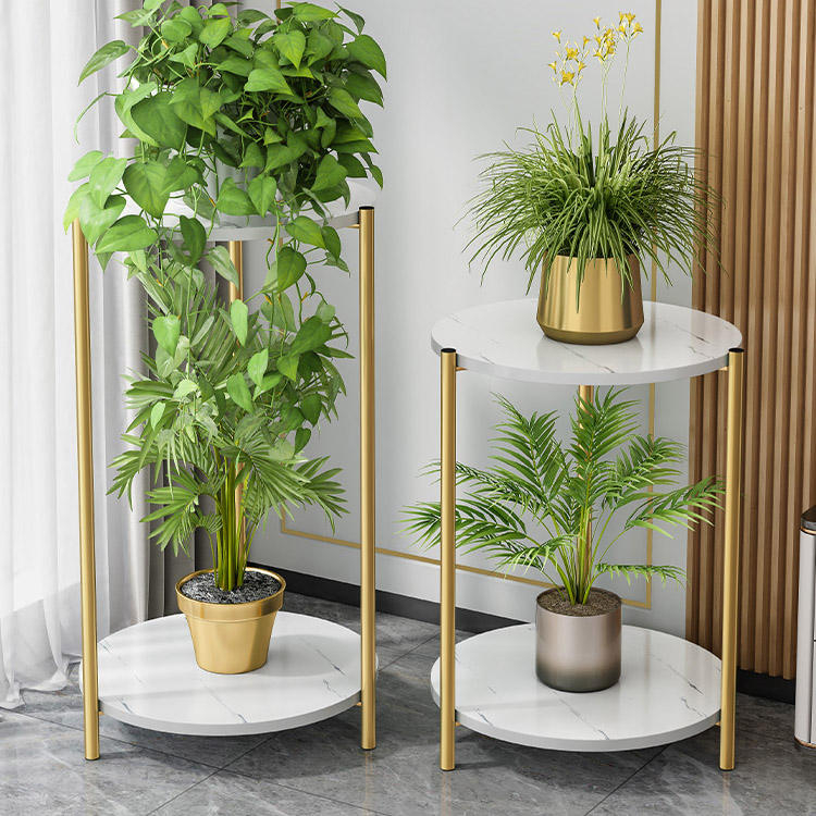 Iron Metal Plant Pot Stand Decorative Display Rack for Flower Shop Home