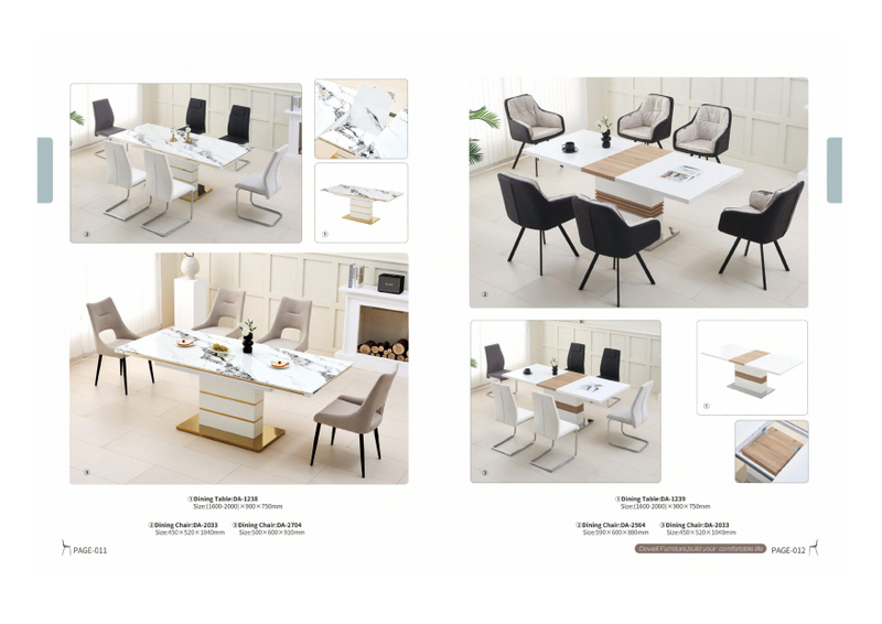 Dining table and chairs