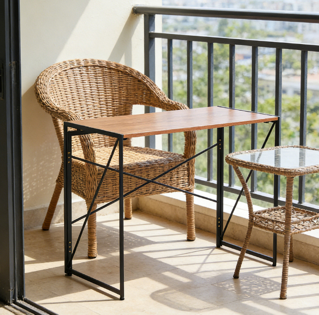 Modern Simple Computer Desk with Storage Shelves Study Writing Desk for Home Office