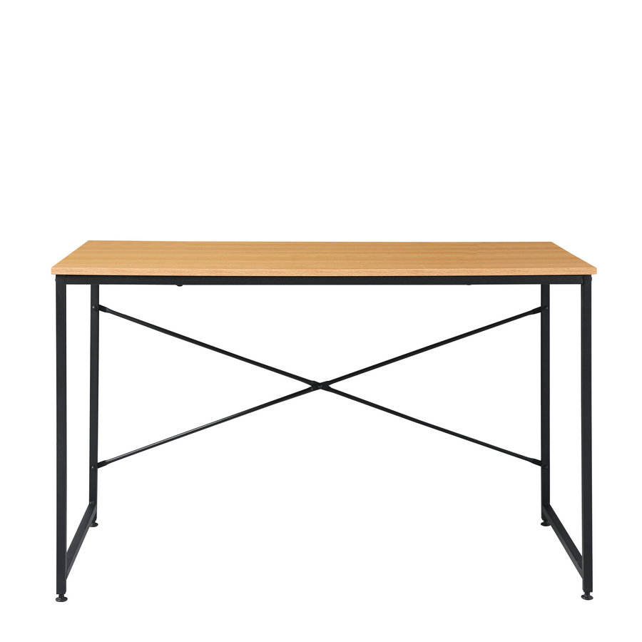 Metal & Wood Computer Desk for Home Office, Single Study Desk 分享