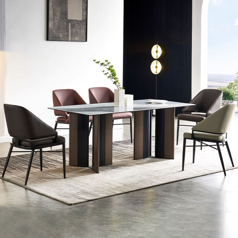 Modern Light Luxury Minimalist Rectangle Designer Dining Table For Apartment