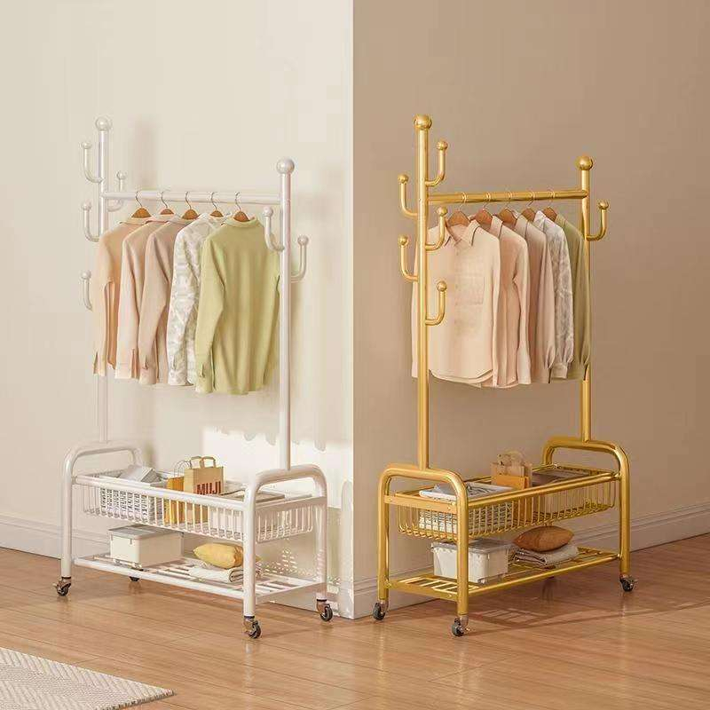 Cactus Style Metal Frame Multi-Functional Mobile Storage Garment Rack Large Capacity Clothes & Shoe Rack