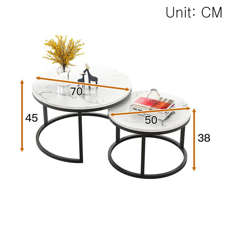 Modern Luxury Living Room Furniture Set Wooden Center Coffee Table & Sofa Side Bedside Table