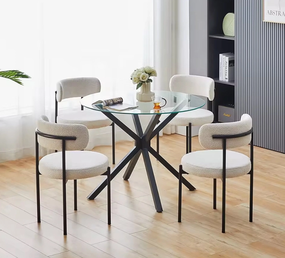 Marble Solid-Wood Luxury Dining Table for Hotels