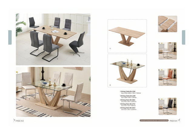 Dining table and chairs