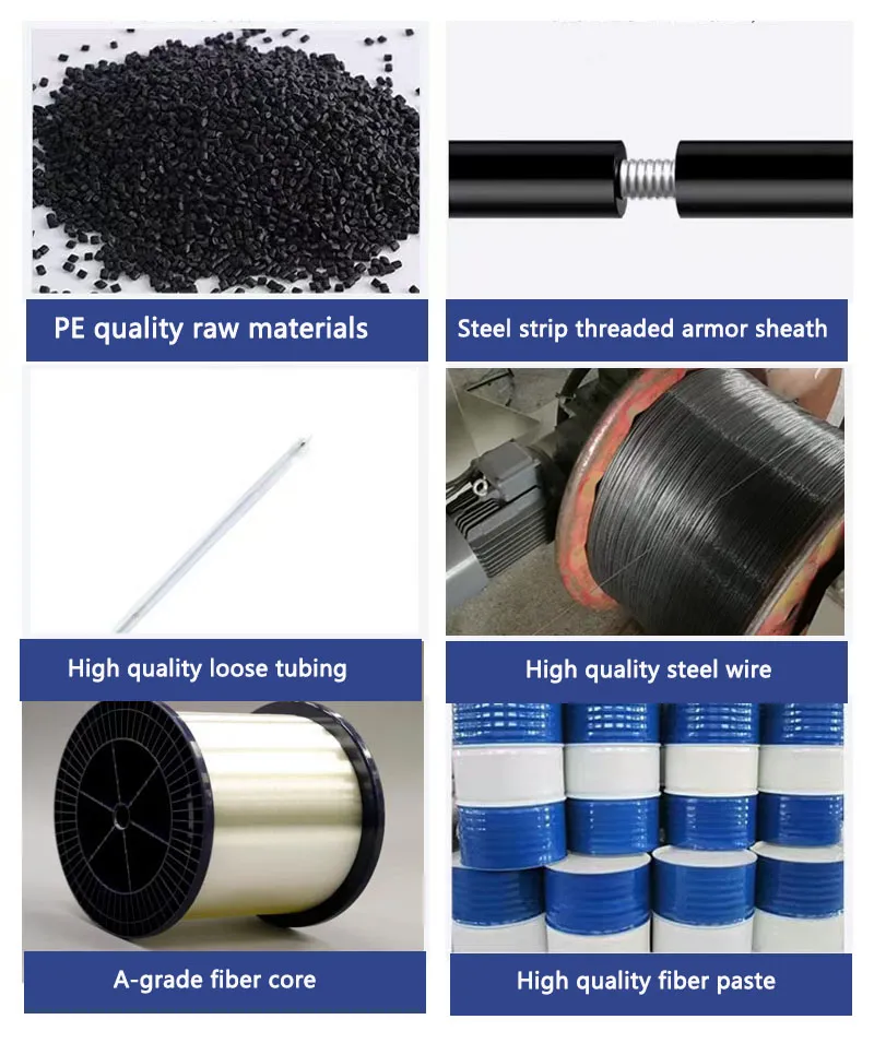 Aoptke GYXTW 6 Core Outdoor Armoured Fiber Optic Cable for WiFi Network