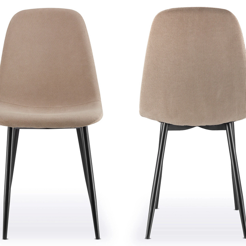 TextureLuxe Fabric Back Dining Chair