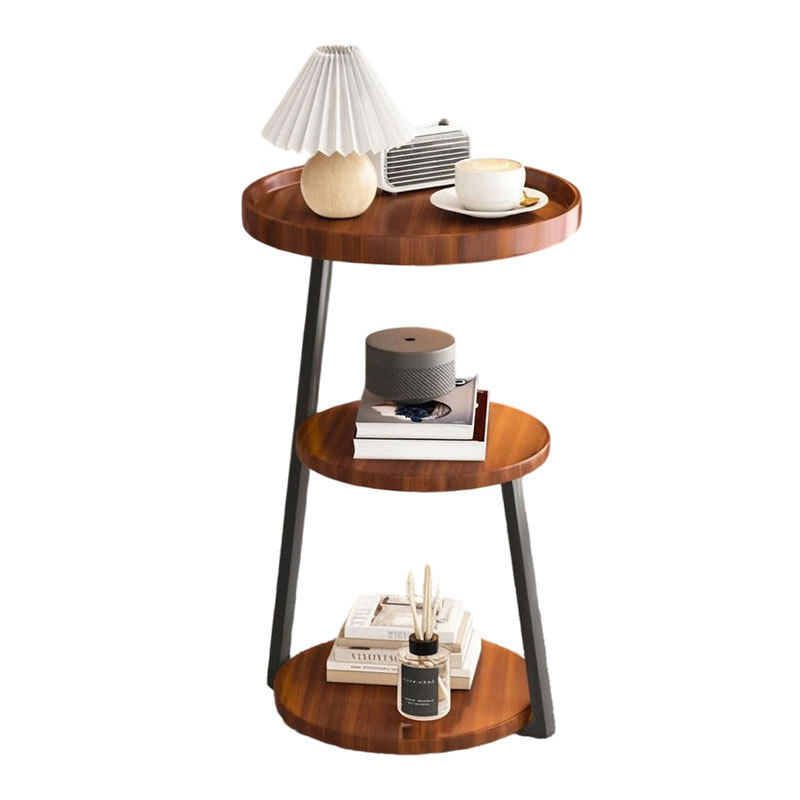 Cream Multi-Tier Luxury Side Table for Balcony Apartment Rental Bedroom Corner 分享