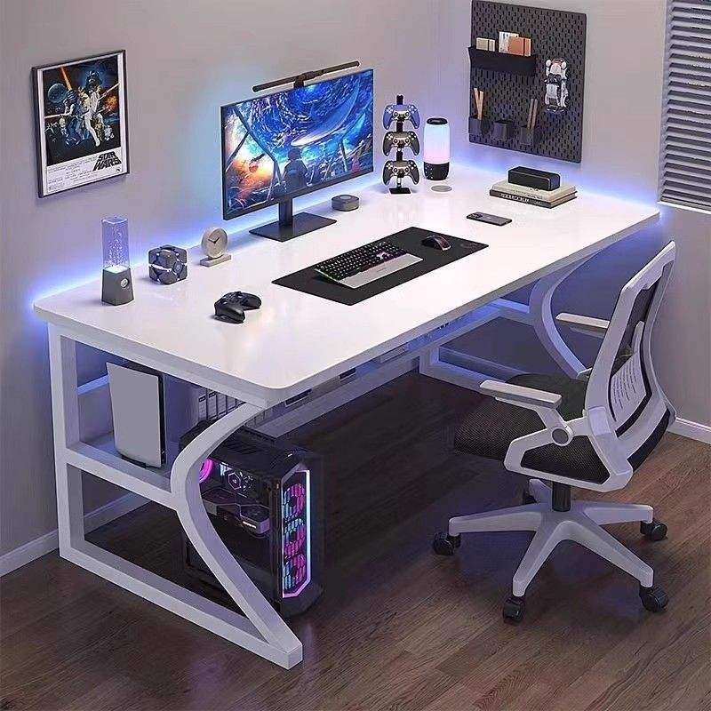 Modern Wooden Top Gaming Desk Computer Desk for Office, Bedroom, Study, Home, Hotel & E-Sports