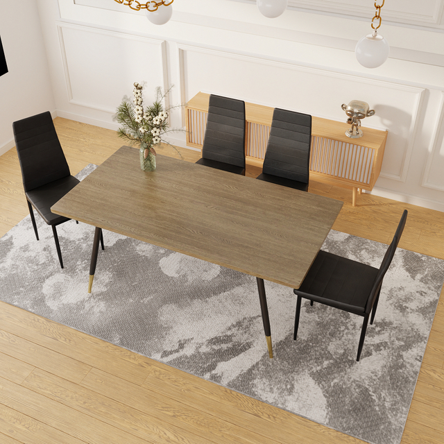 Extendable 8-Seater Dining Table Set with Upholstered Armchairs