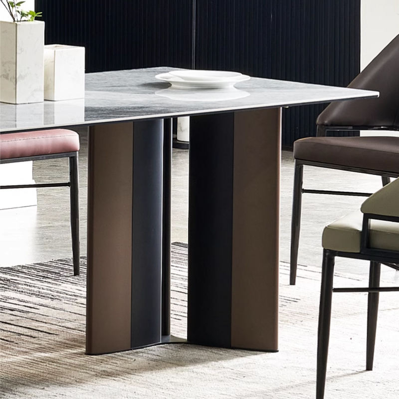 Modern Light Luxury Minimalist Rectangle Designer Dining Table For Apartment