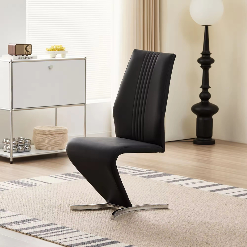 Luxury Painted Tempered Glass Rectangular Dining Table Set 6 Chairs