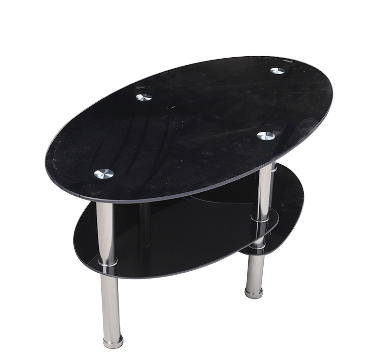 Modern Gold Metal Round Tempered Glass Coffee Table Living Room Home Furniture