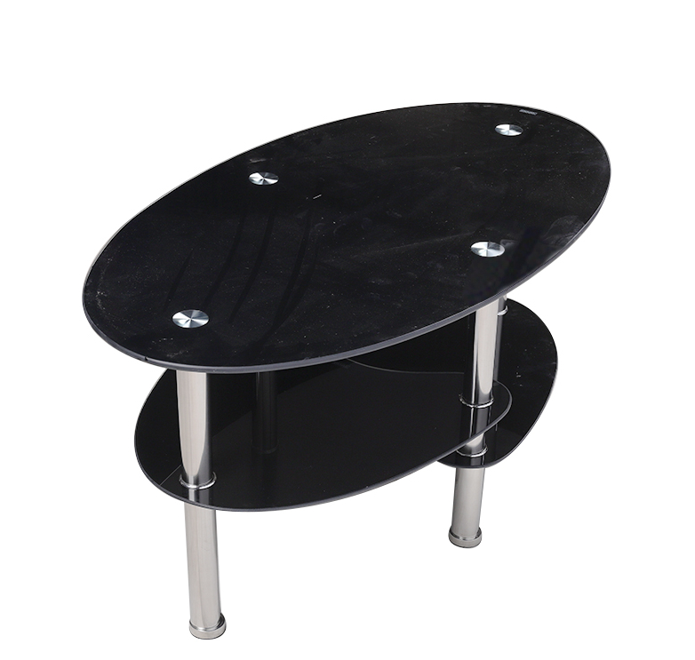 Modern Gold Metal Round Tempered Glass Coffee Table Living Room Home Furniture