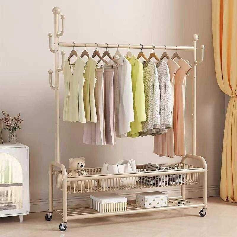 Cactus Style Metal Frame Multi-Functional Mobile Storage Garment Rack Large Capacity Clothes & Shoe Rack