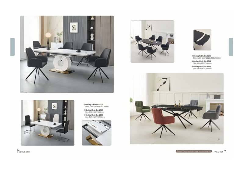 Dining table and chairs