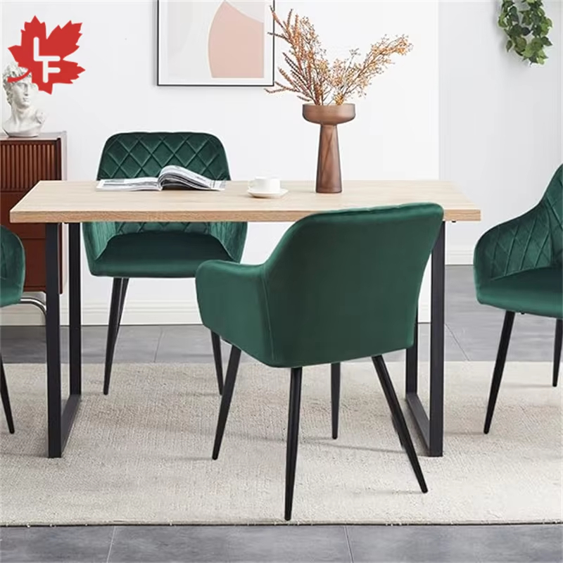 Modern Nordic Luxury Upholstered Fabric Coffee Chair For Kitchen Dining Room