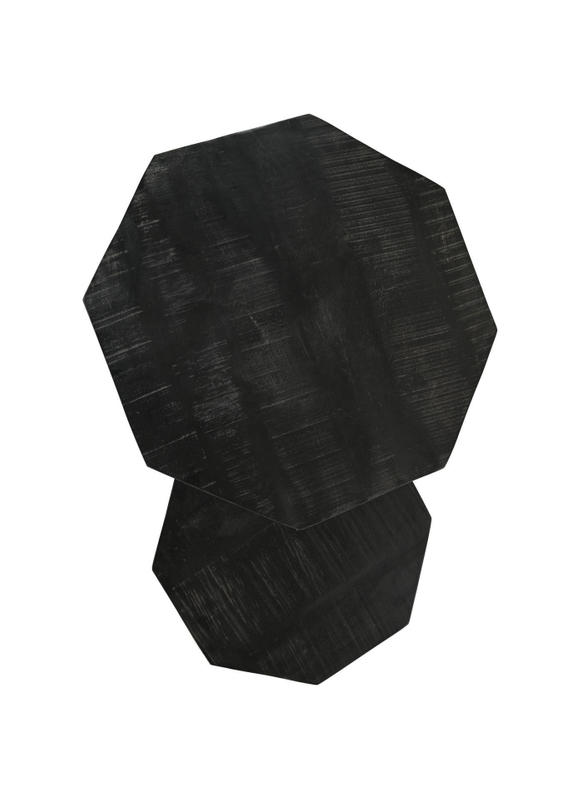 Vintage Industrial Mango Wood & Iron Coffee Table Rustic Black Finish 2-Piece Set For Home Cafe 分享