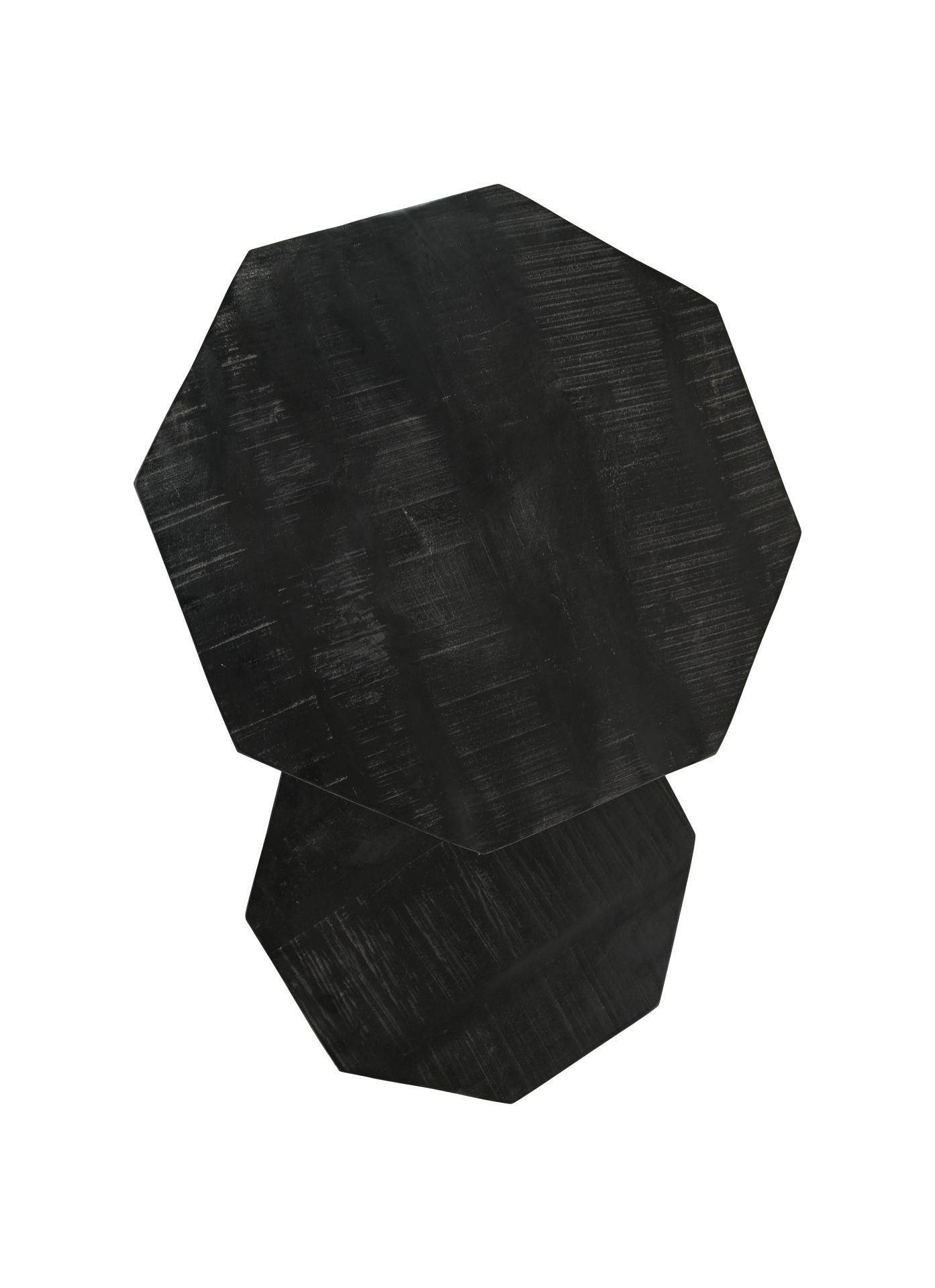 Vintage Industrial Mango Wood & Iron Coffee Table Rustic Black Finish 2-Piece Set For Home Cafe 分享