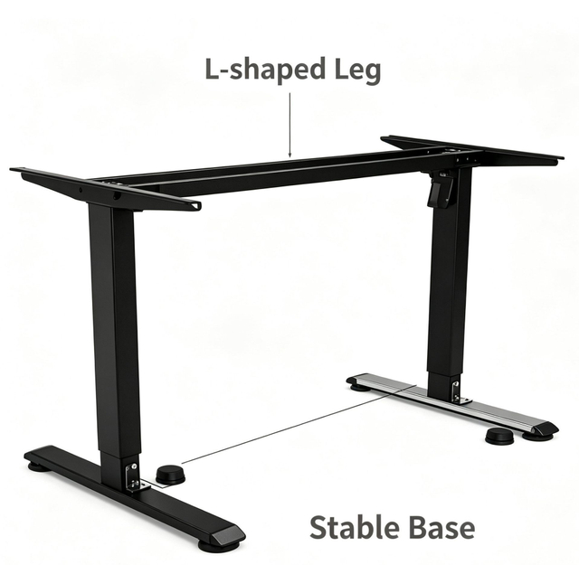 2-Stage Telescopic Dual Motor Electric Standing Desk Frame