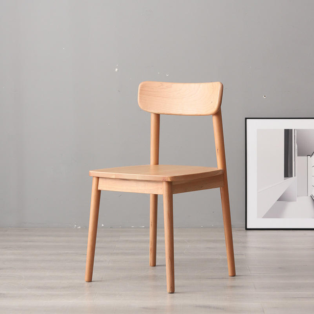 Nordic Solid Wood Dining Chair with Modern Design for Kitchen Restaurant