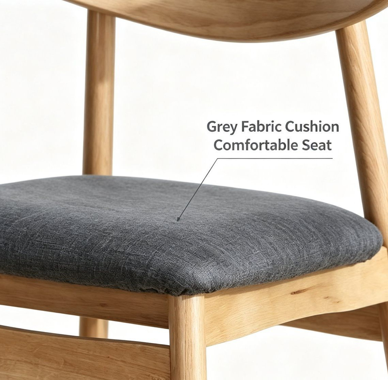 Nordic Solid Wood Backrest Chair with Modern Portable Design for Dining