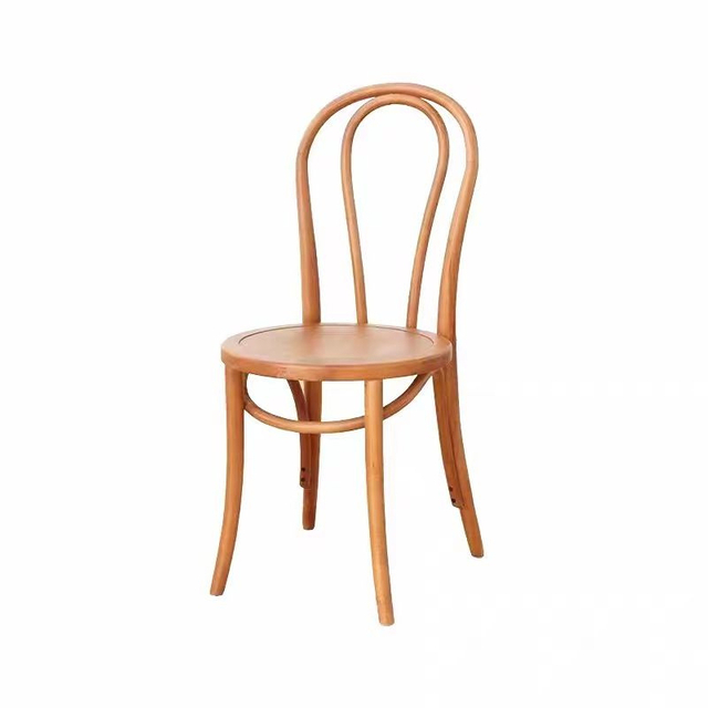 Beech Wood Chair with Stackable Design for Wedding Events and Dining Use