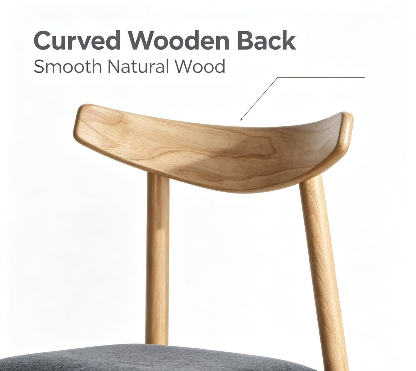 Nordic Solid Wood Backrest Chair with Modern Portable Design for Dining