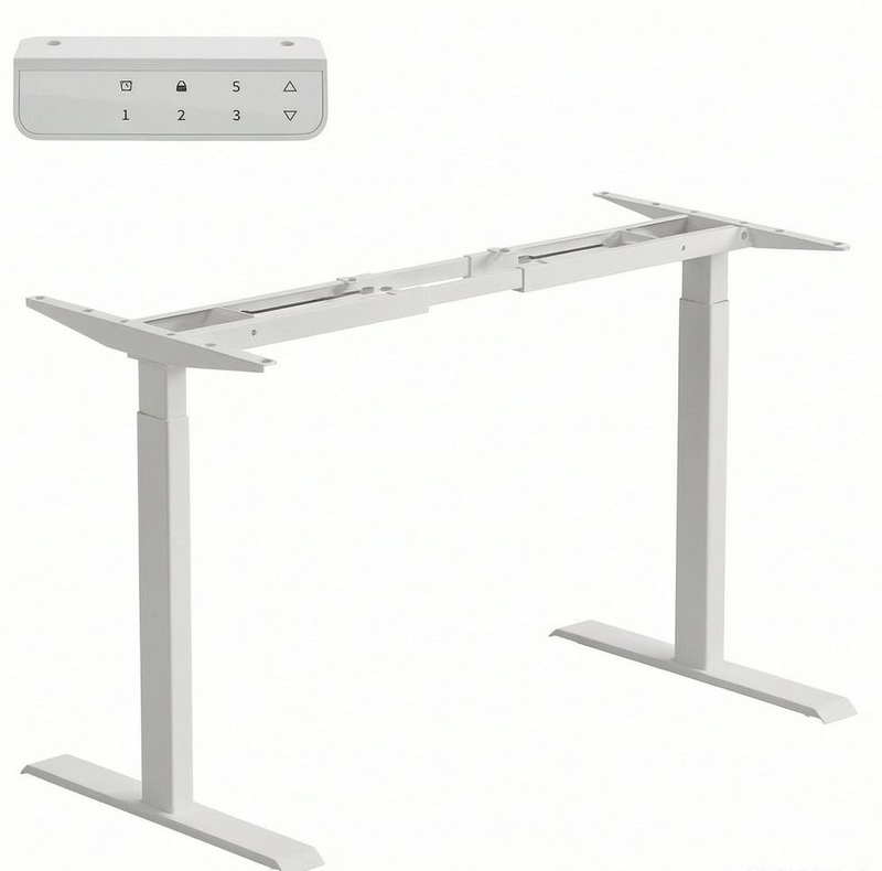 Dual-Motor Electric Standing Desk Frame with Adjustable Height and Stable Lifting System