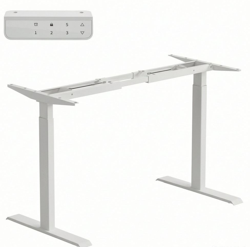 Dual-Motor Electric Standing Desk Frame with Adjustable Height and Stable Lifting System