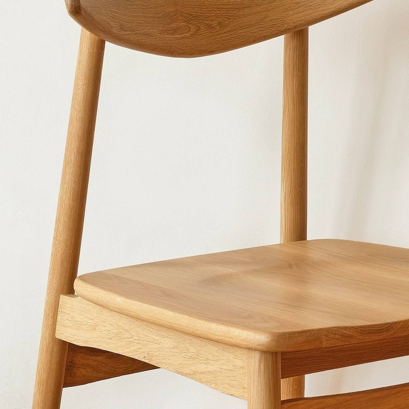 Comfortable Solid Wood Chair with Ergonomic Design for Living Room Seating