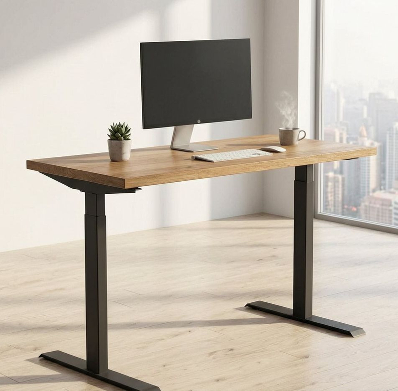 Dual-Motor Electric Standing Desk Frame with Adjustable Height and Stable Lifting System